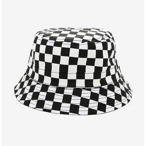 Black & White Checkered Bucket Hat